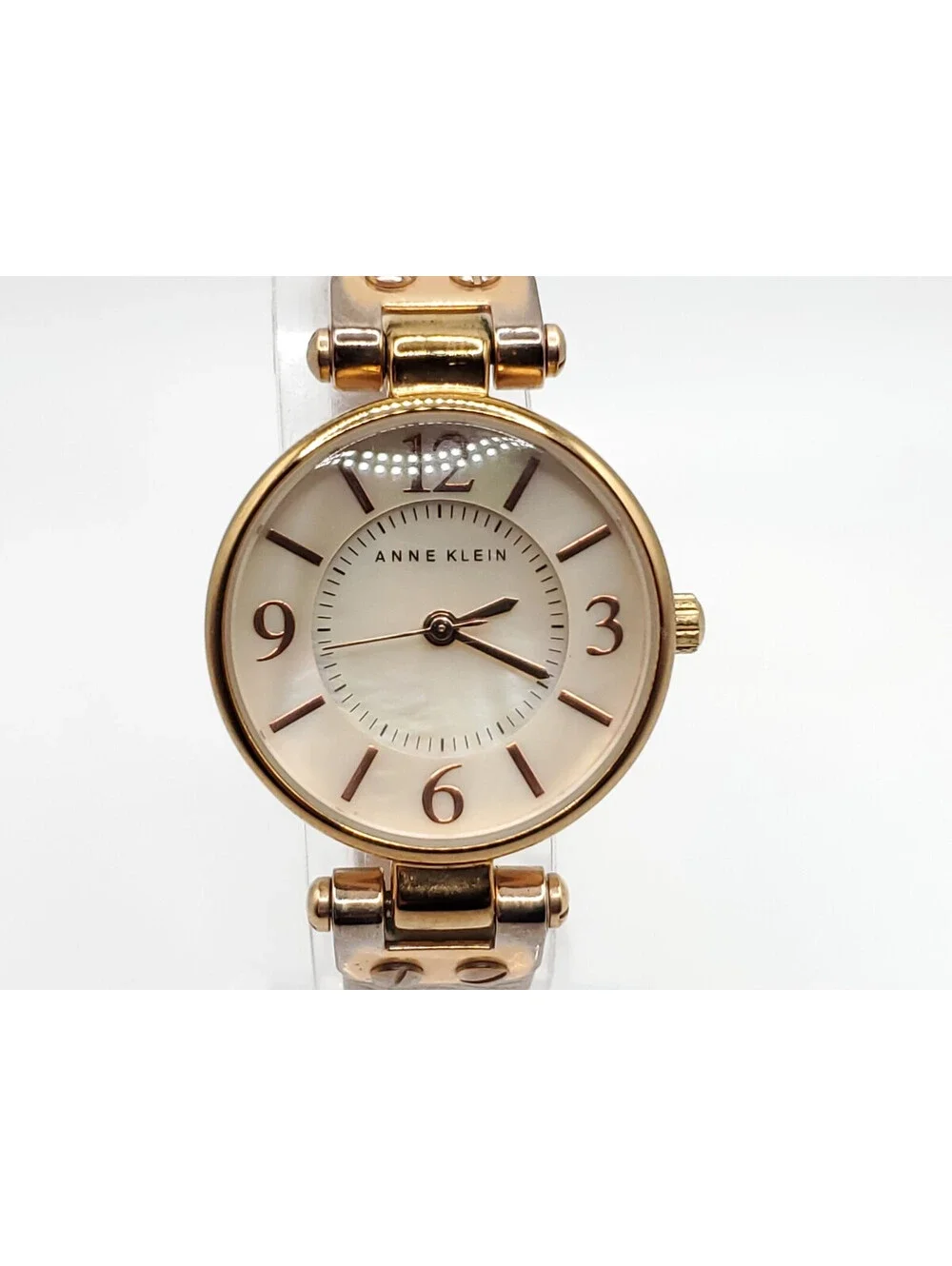 Anne Klein Women Watch New Battery Rose Gold Tone MOP Dial 26mm